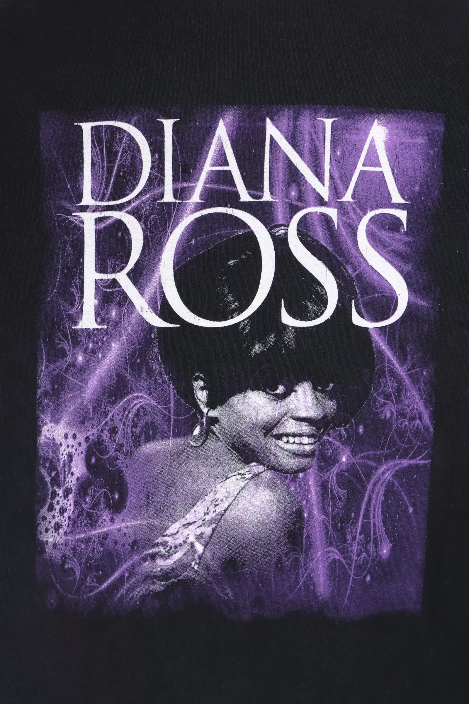 Diana Ross Front Back Black T-Shirt (L)