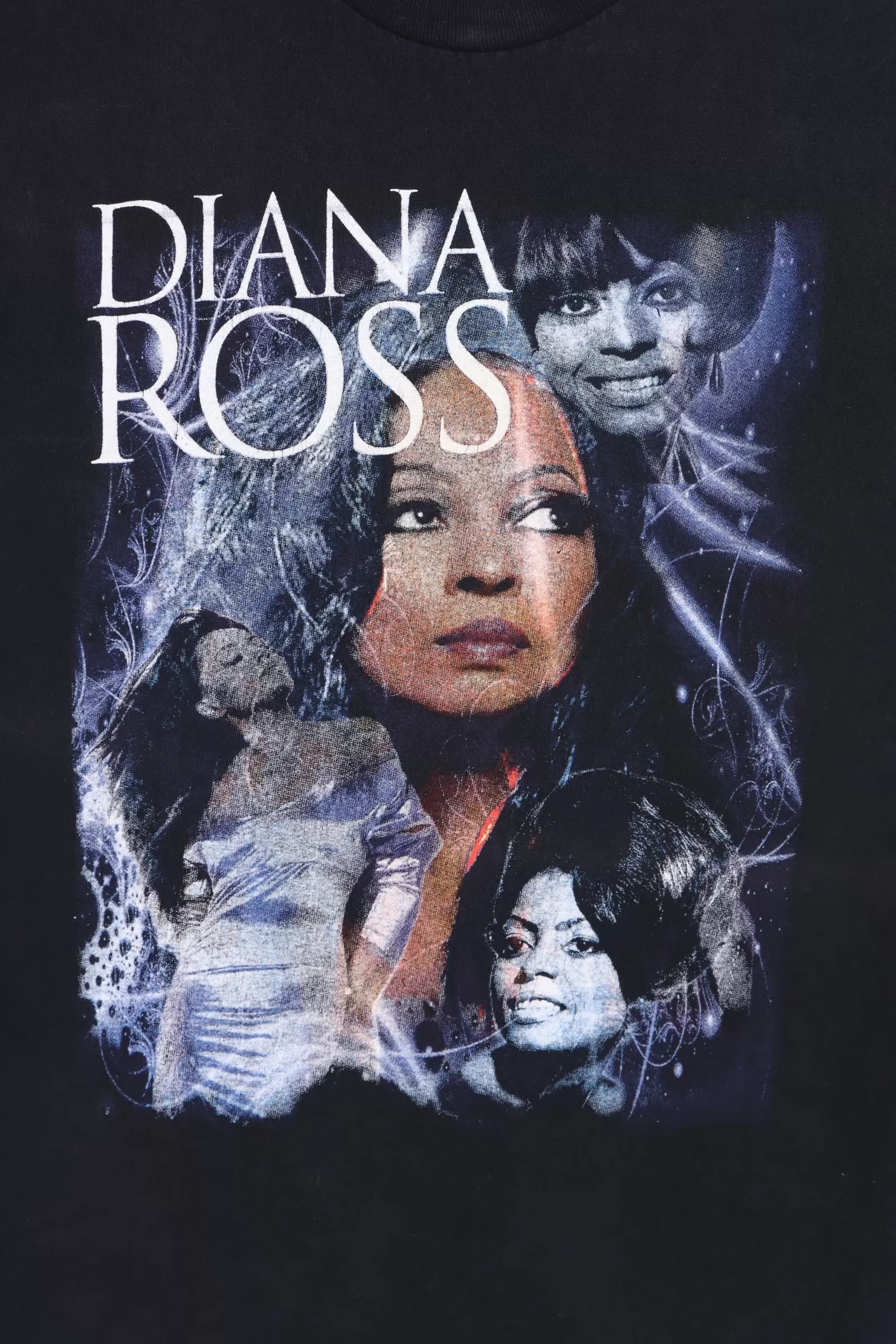 Diana Ross Front Back Black T-Shirt (L)