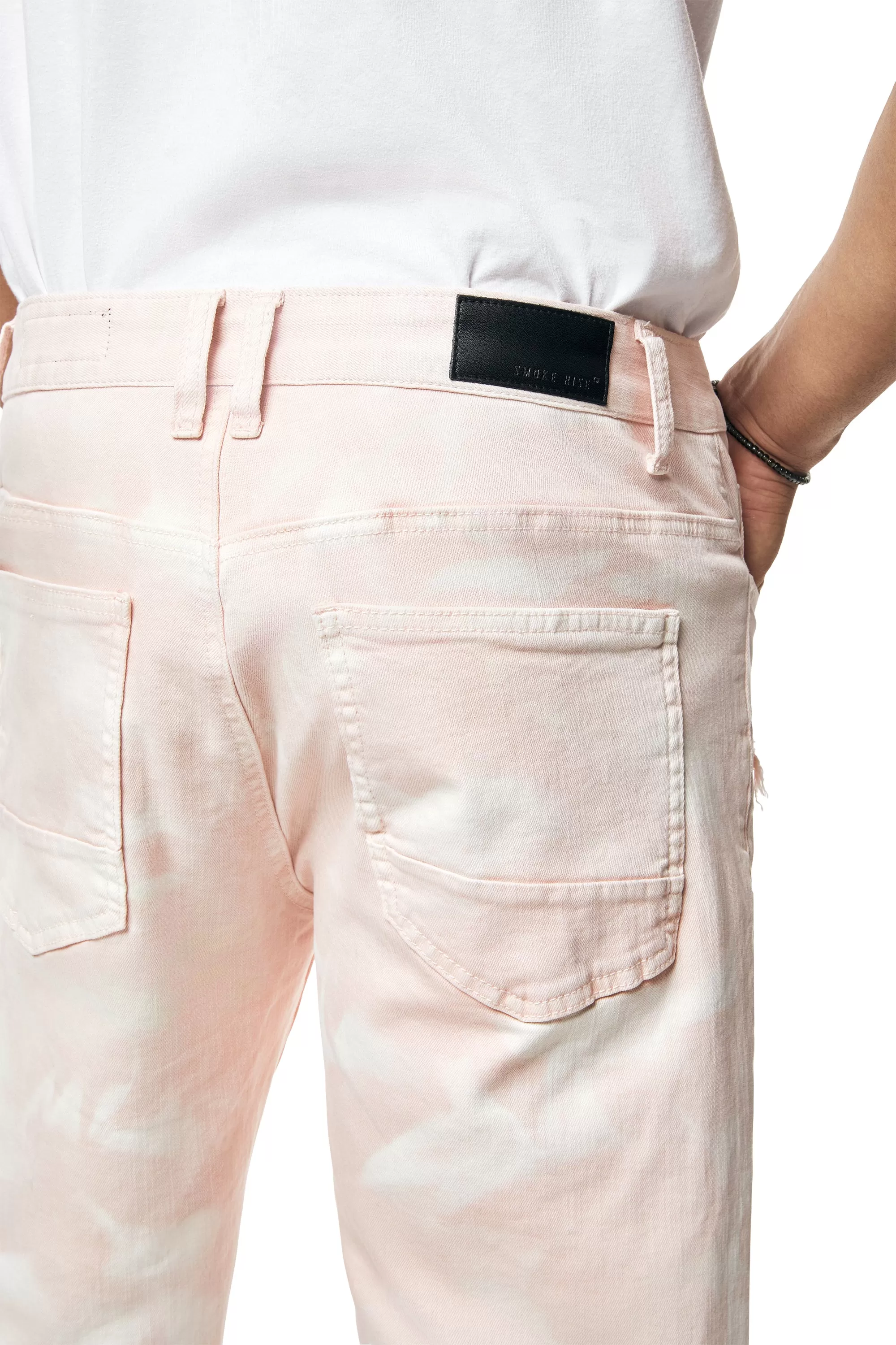 Distressed Rip & Repair Twill Shorts - Brushed Pink