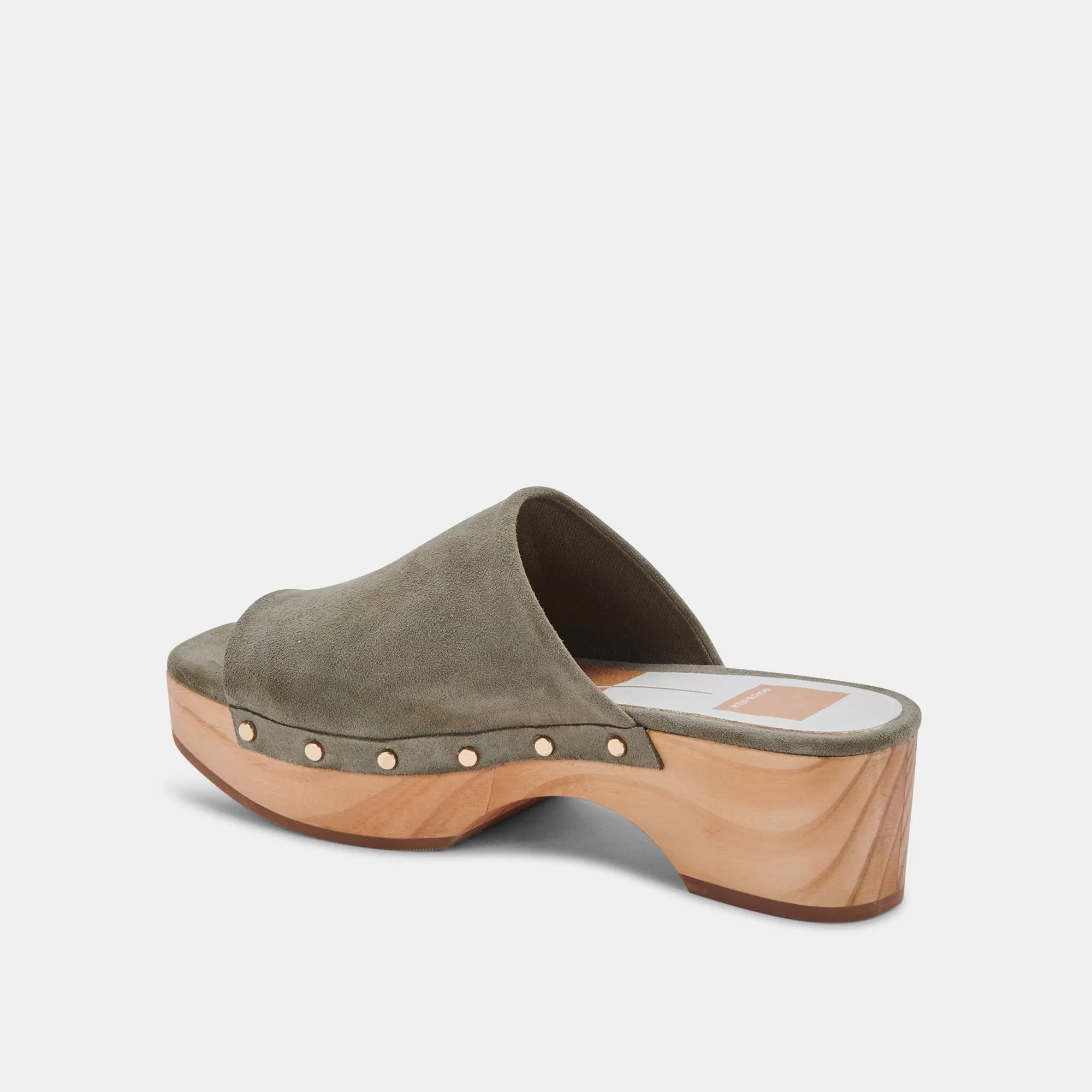 DORADO MULES IN SAGE SUEDE - re:vita