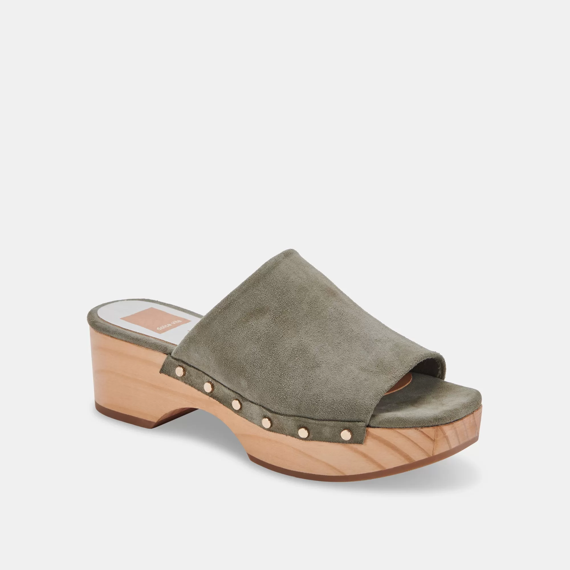 DORADO MULES IN SAGE SUEDE - re:vita