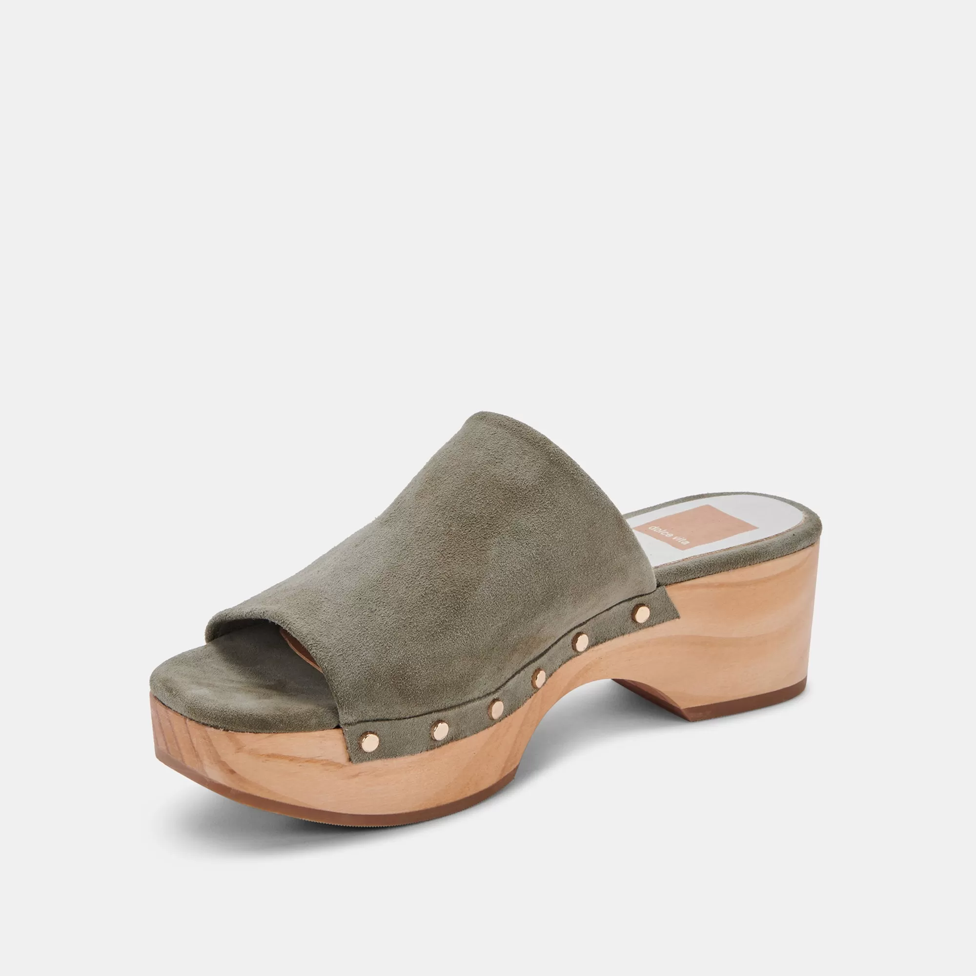 DORADO MULES IN SAGE SUEDE - re:vita