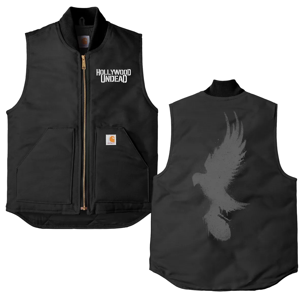 Dove & Grenade Logo Carhartt Vest (Black)