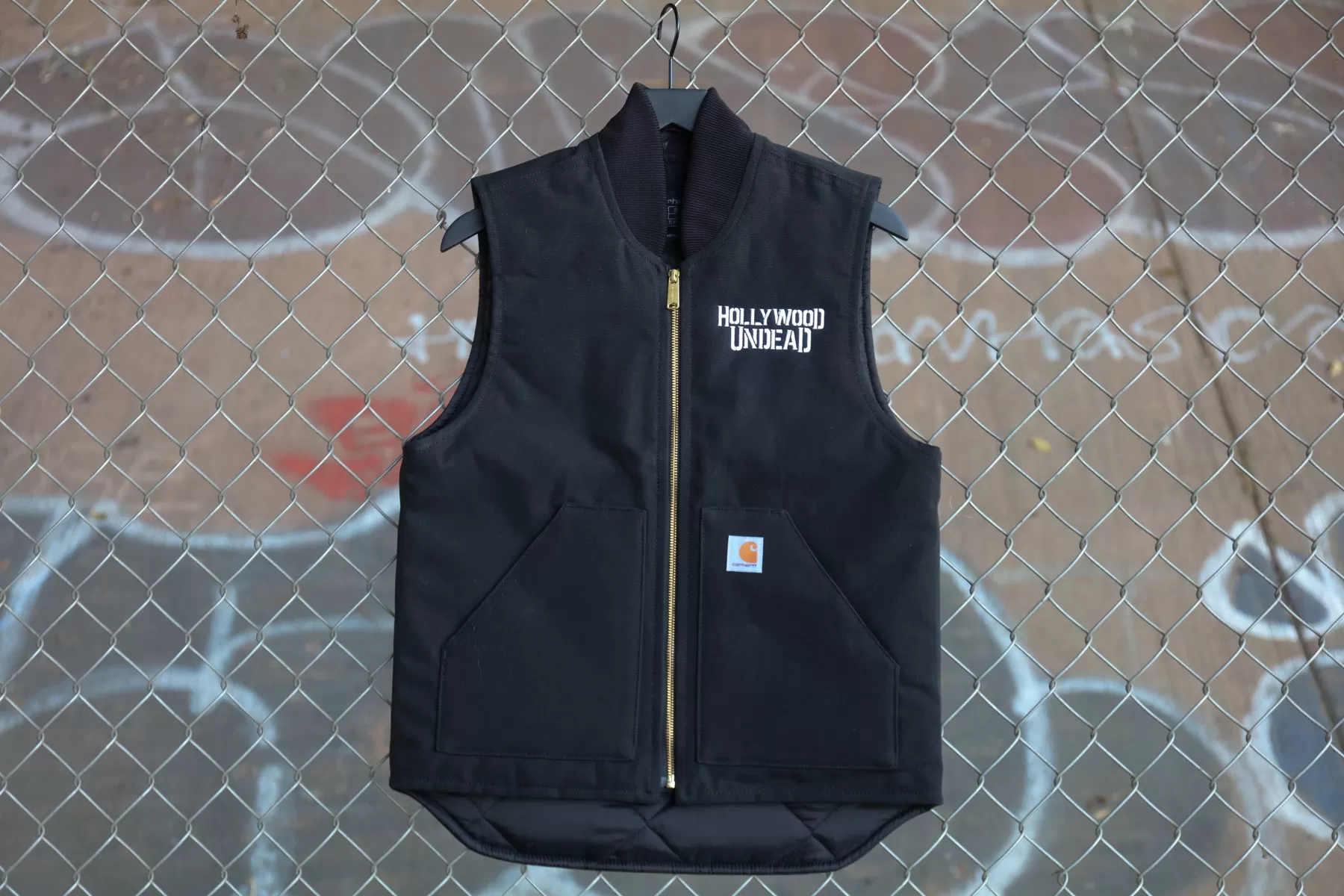 Dove & Grenade Logo Carhartt Vest (Black)