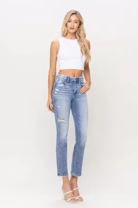 Dublin High Rise Crop Slim Straight Denim