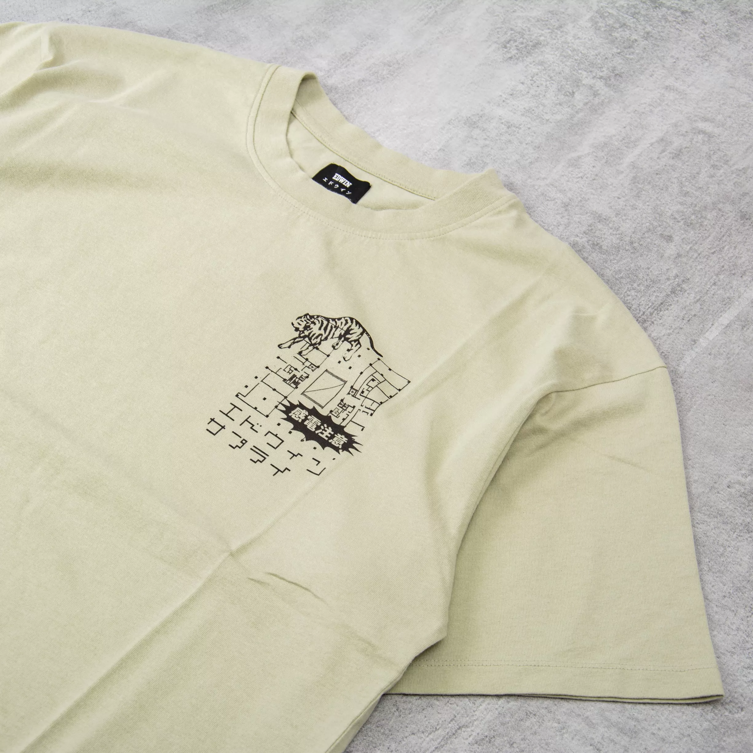 Edwin Hazardous Voltage Tee - Desert Sage