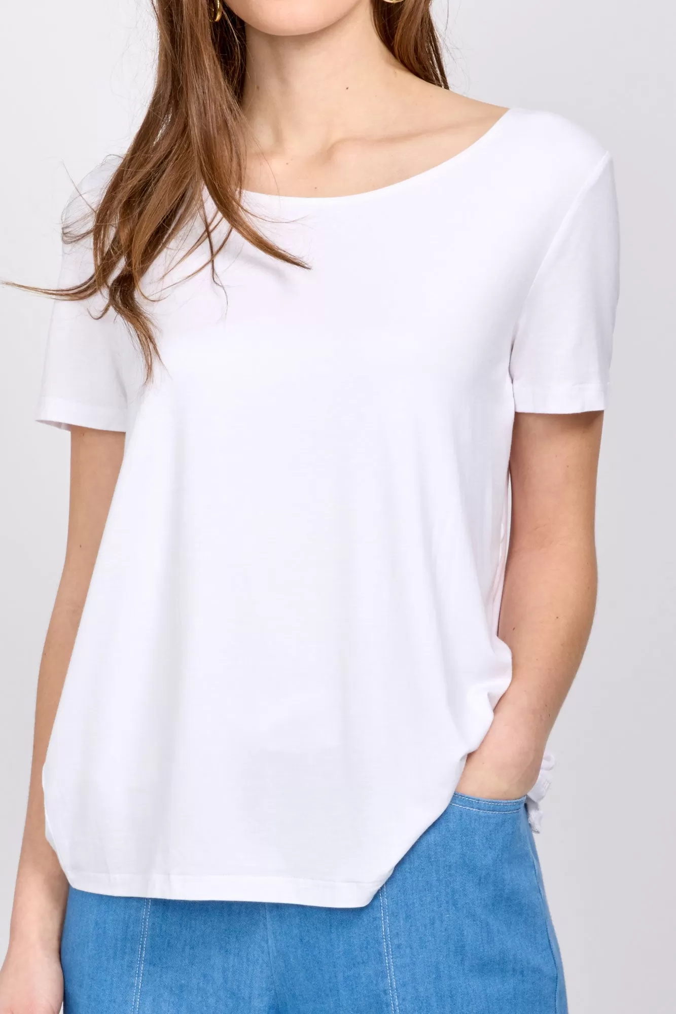 Emproved Scoop Neck T-Shirt | White