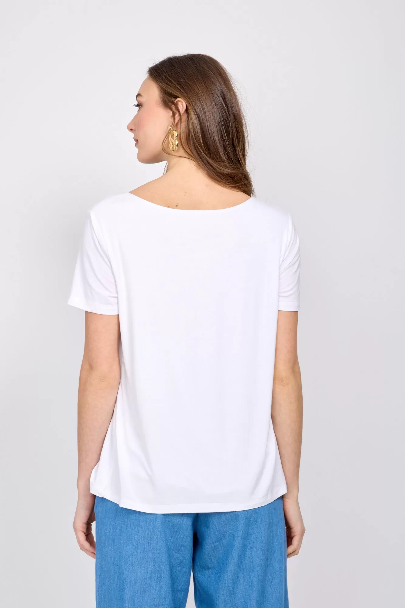 Emproved Scoop Neck T-Shirt | White