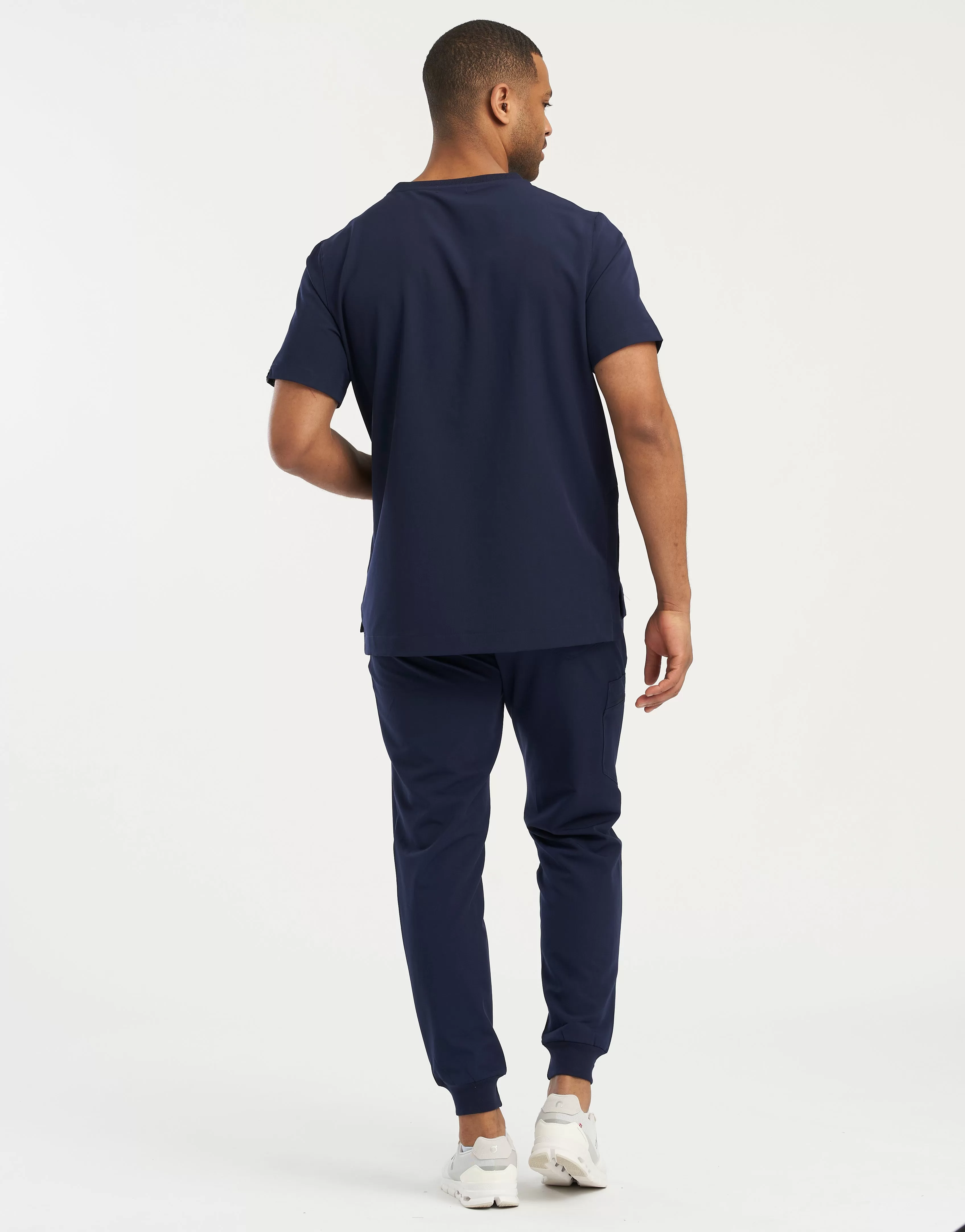 Essential Crewneck Scrub Top - True Navy