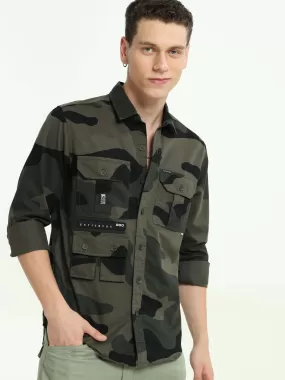 ETLS/72 Camo Cargo military olive shirt