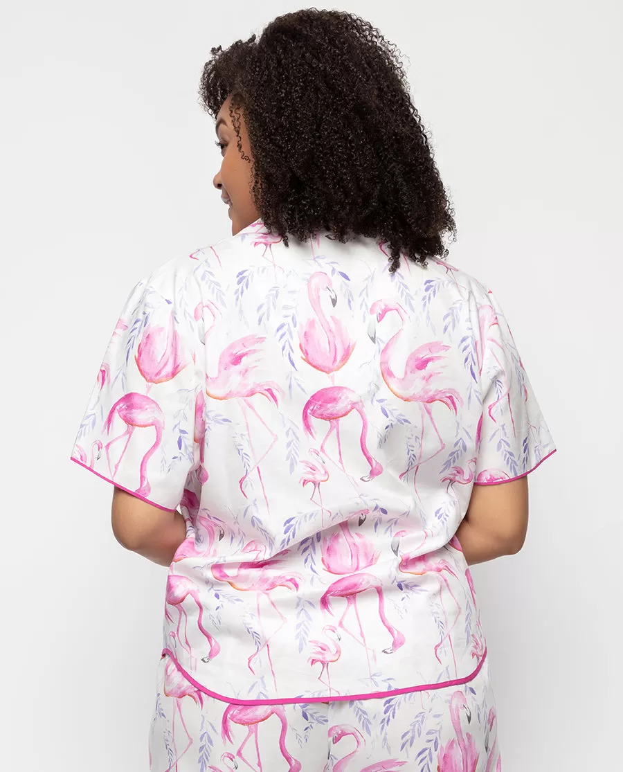 Fifi Flamingo Print Pyjama Top