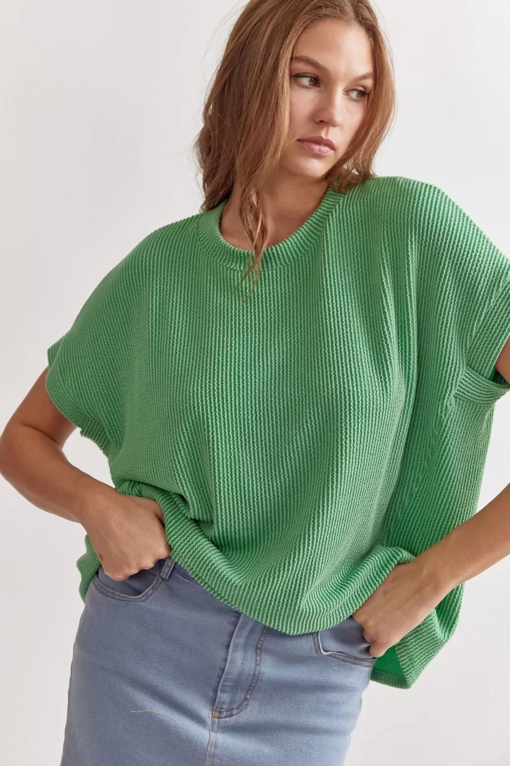 FINAL SALE - Oversized Ribbed Tees - 3 Colors!