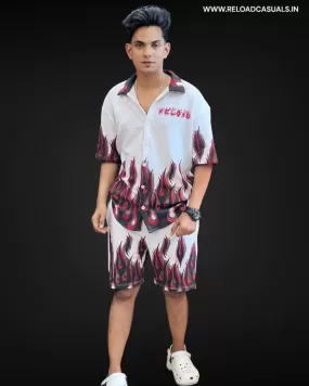 Fire Color Shorts Set - Combo