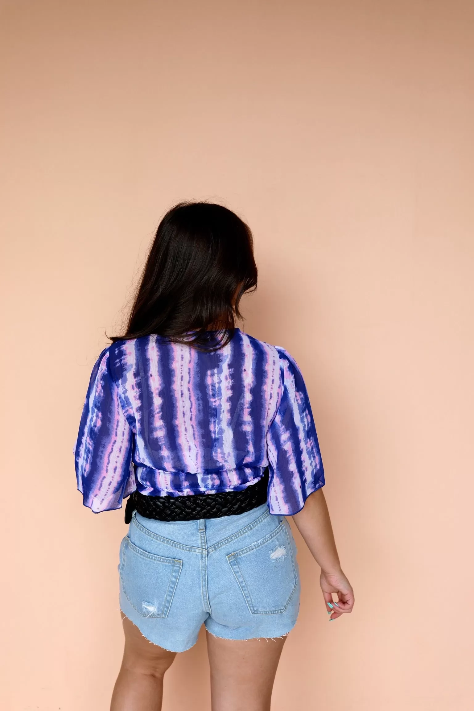 Follow Up Sheer Tie Dye Top