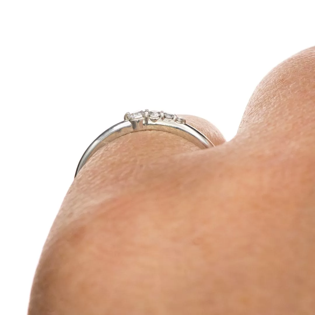 Gabrielle Band - Lab Grown Gradient Diamonds Sterling Silver Stacking Ring