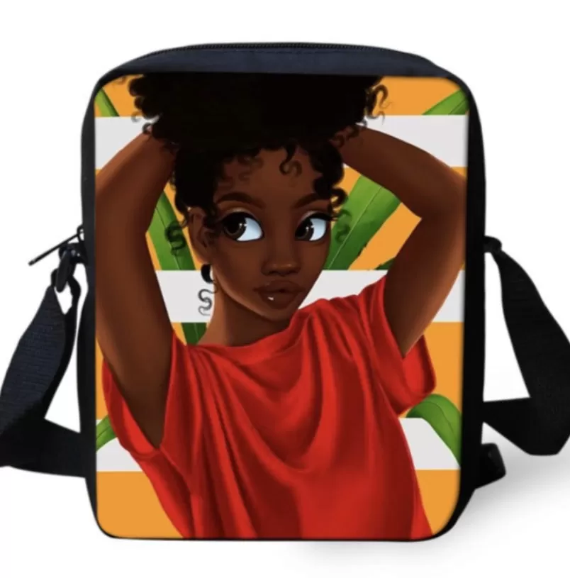 GIRLS BLACK GIRL MAGIC CROSSOVER SHOULDER BAG