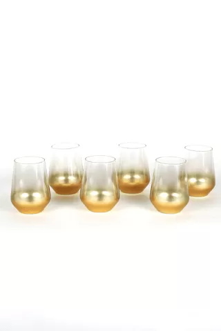 Gold Short Drink Glass