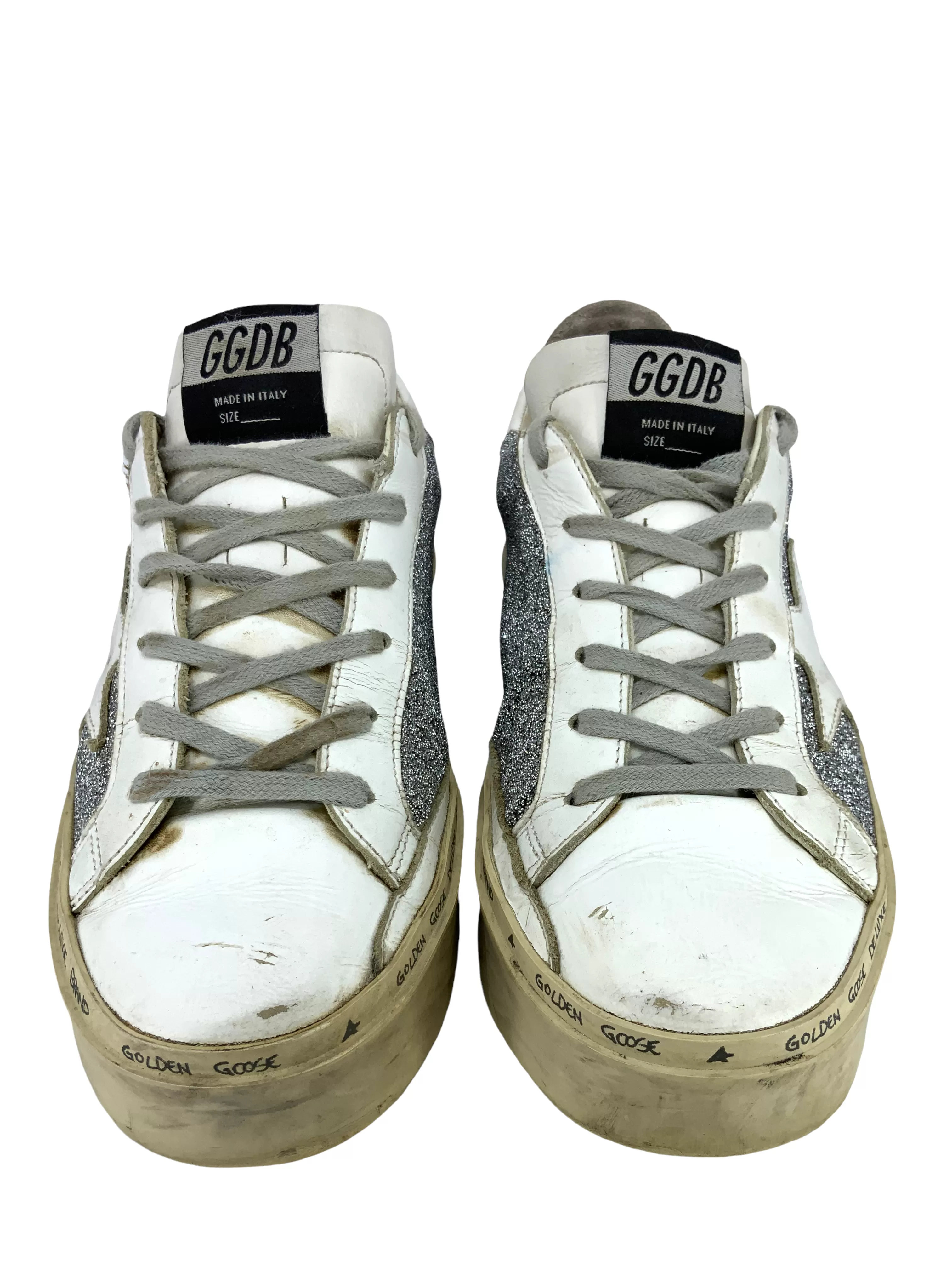 Golden Goose Superstar Metallic Glitter Low-Top Sneakers Size 7