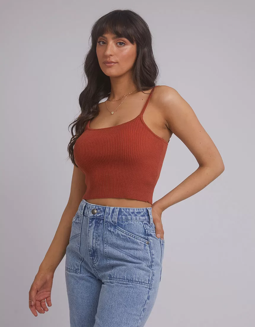 Greta Knit Top | Rust