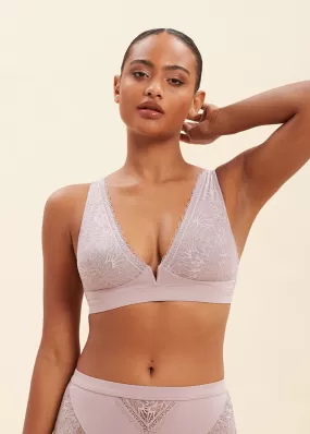 HANNAH Sexy Lace Wireless DeepV Unlined Bra Top