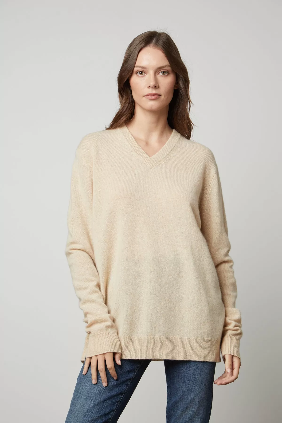 HARMONY CASHMERE V-NECK SWEATER