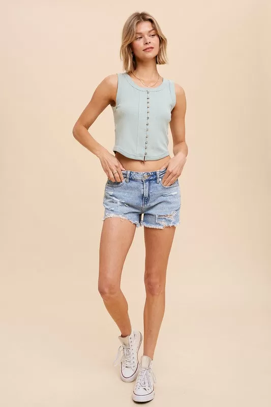 Helen Ribbed Crop Tank