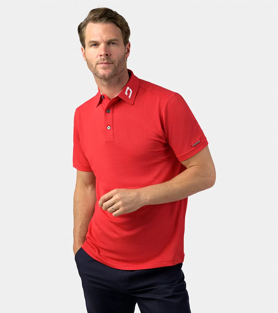 HONEYCOMB POLO - RED