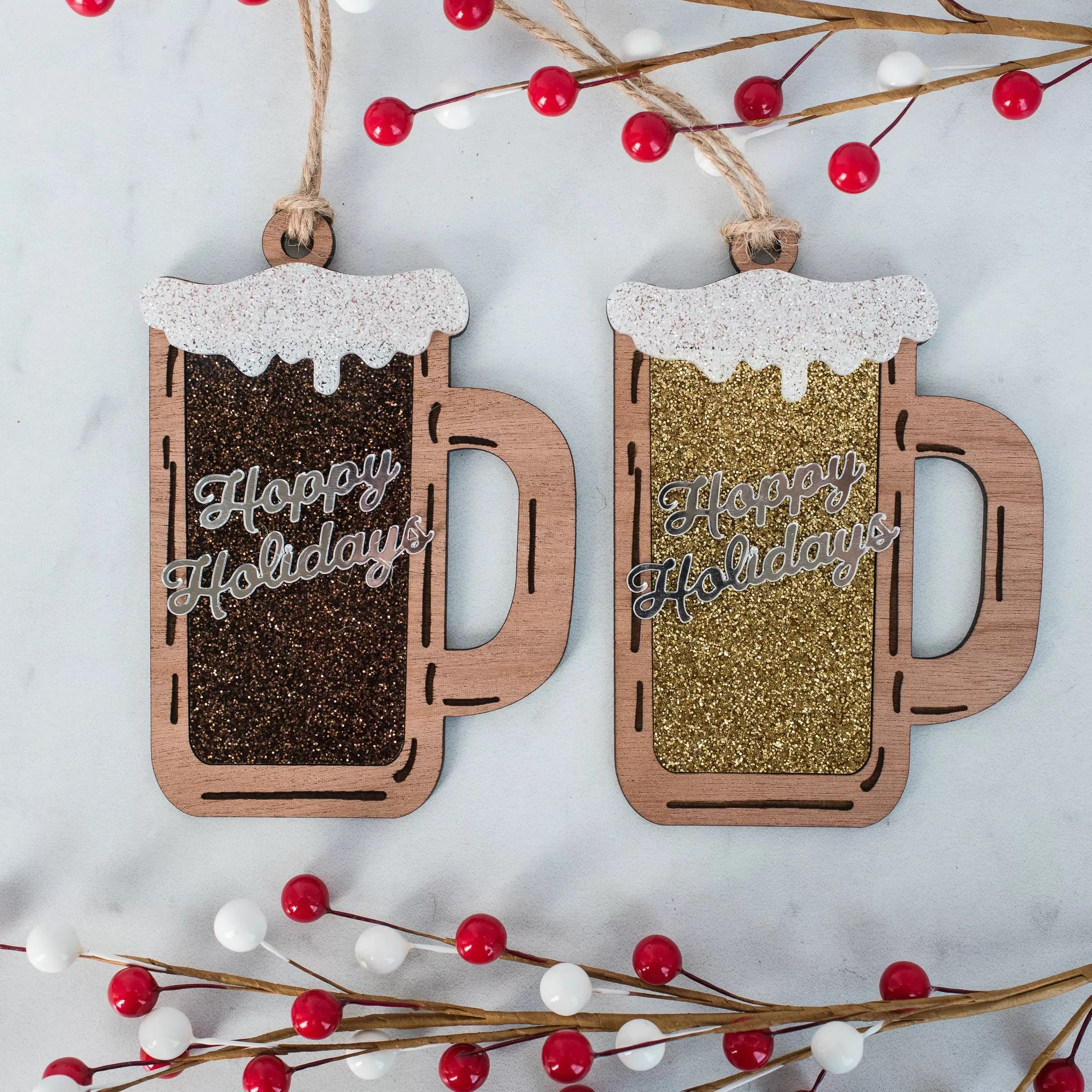 Hoppy Holidays Beer Ornament - 2 Varieties