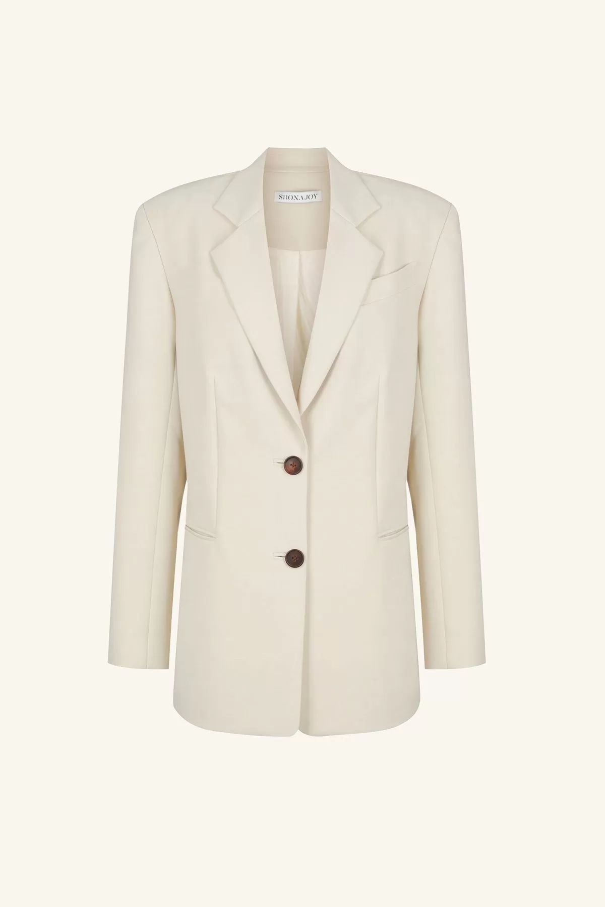 IRENA OVERSIZED TAILORED BLAZER - BONE