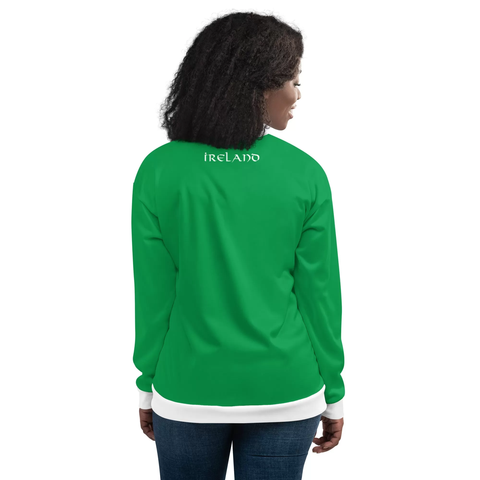 Irish Jacket / Unisex Bomber Jacket With Colors Of The Ireland Flag