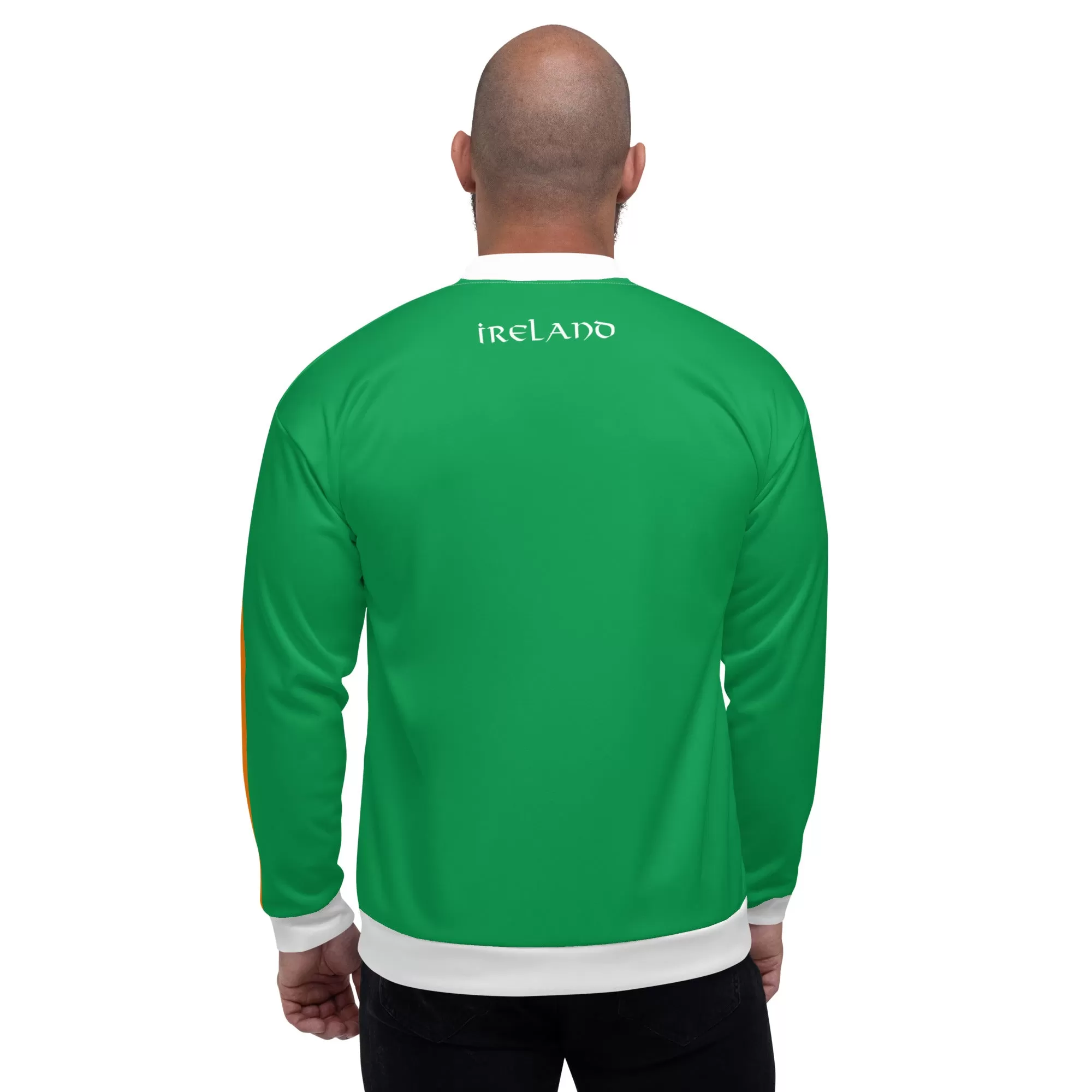 Irish Jacket / Unisex Bomber Jacket With Colors Of The Ireland Flag