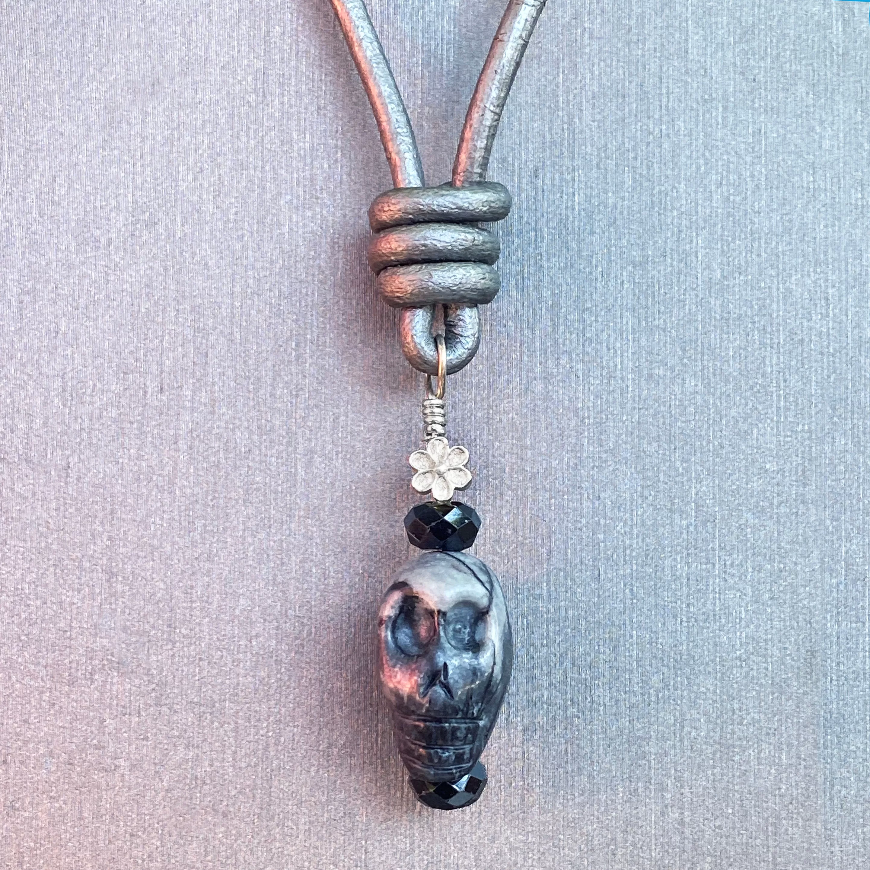 Jasper Skull Necklace