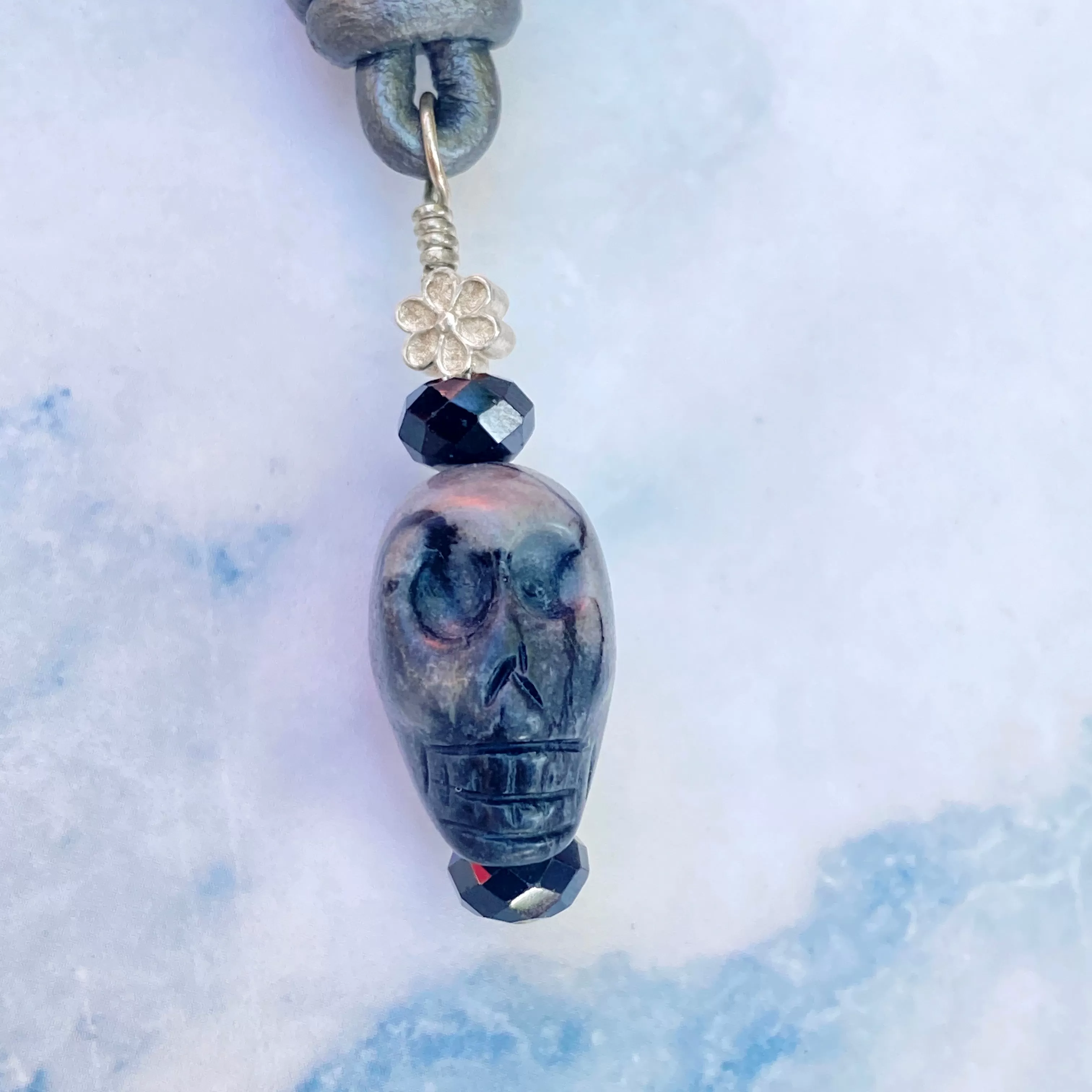 Jasper Skull Necklace