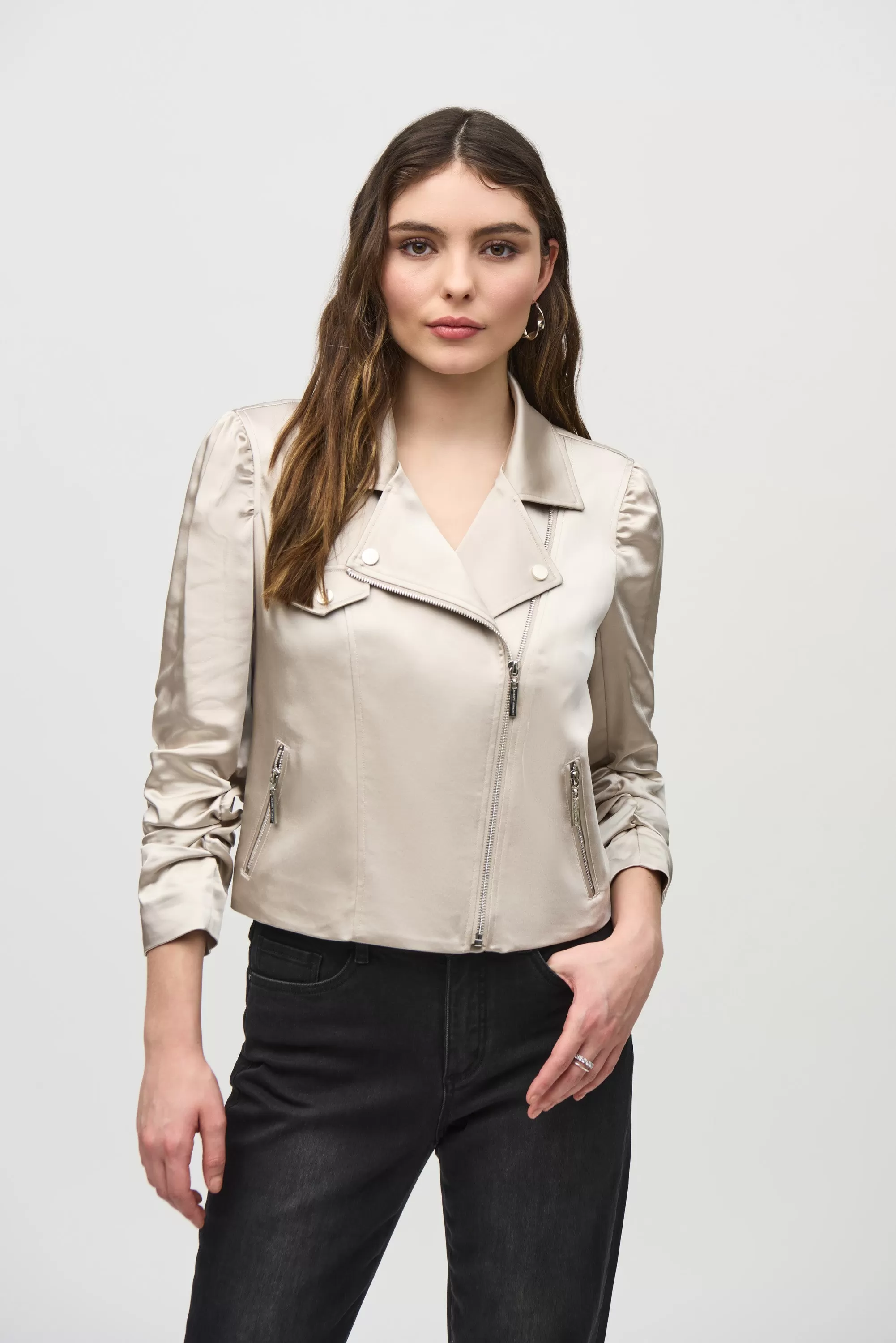 Joseph Ribkoff Moto Jacket 244903 - Moonstone