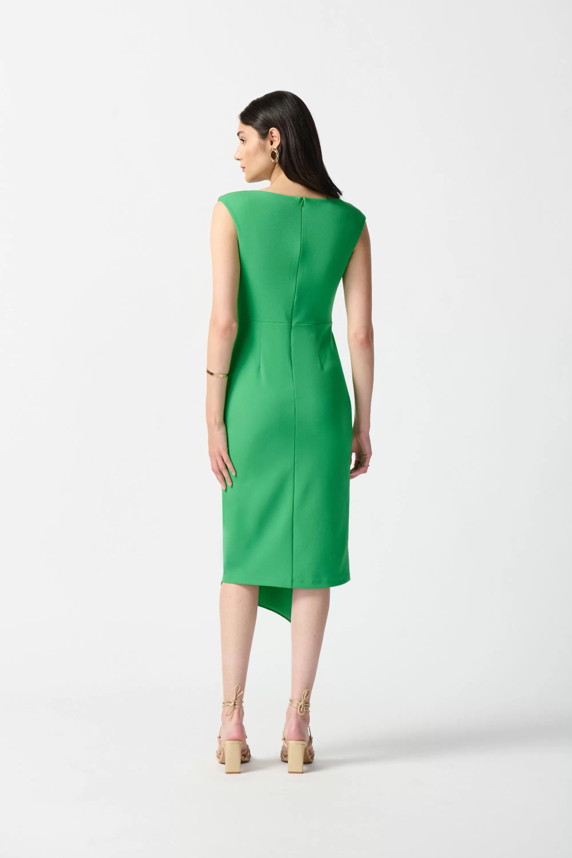 Joseph Ribkoff Ruffle Detail Sheath Dress 242238 - Island Green