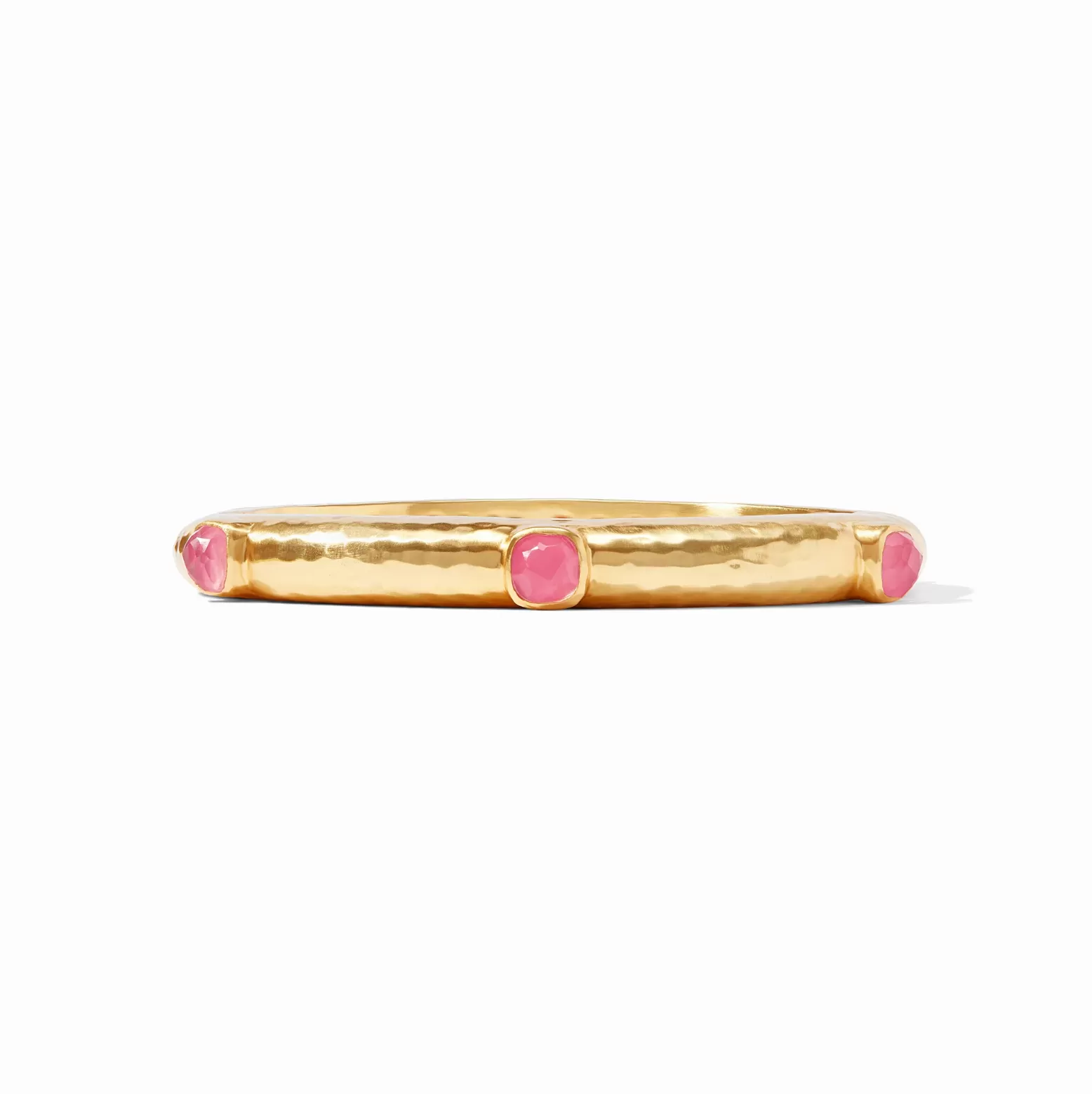 Julie Vos Catalina Hinge Bangle, Peony Pink