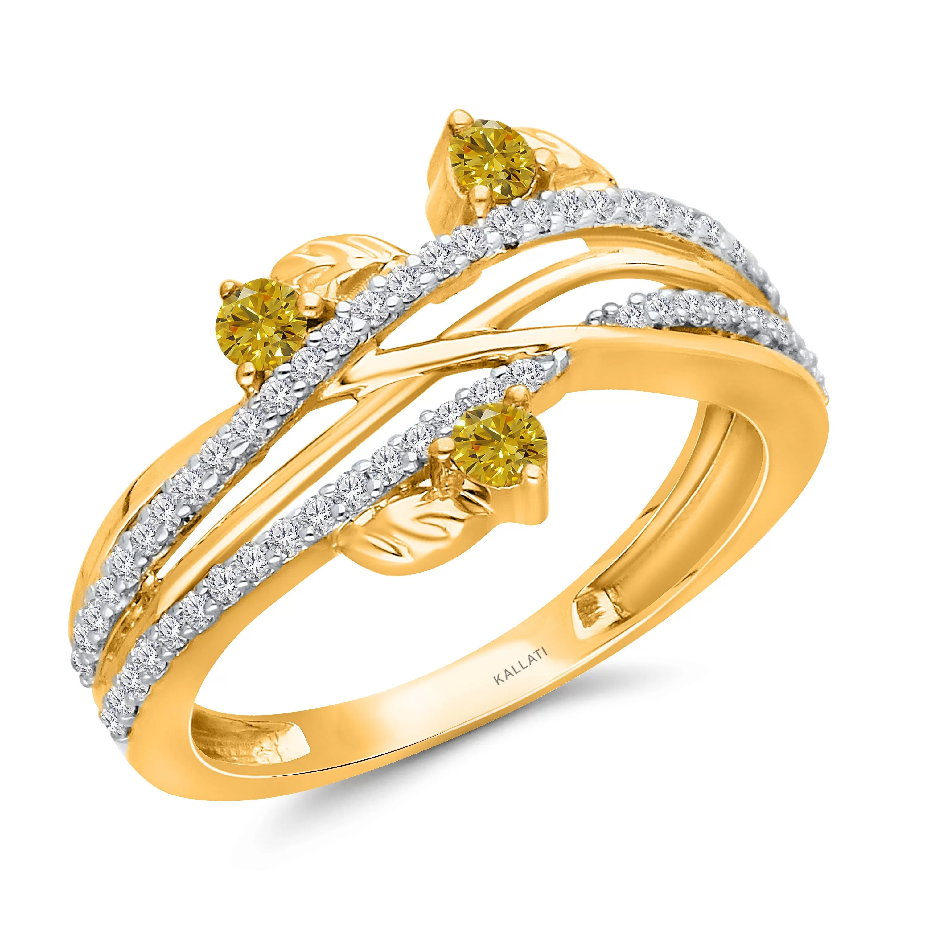 Kallati Eternal Diamond Ring in 14K Two-Tone Gold