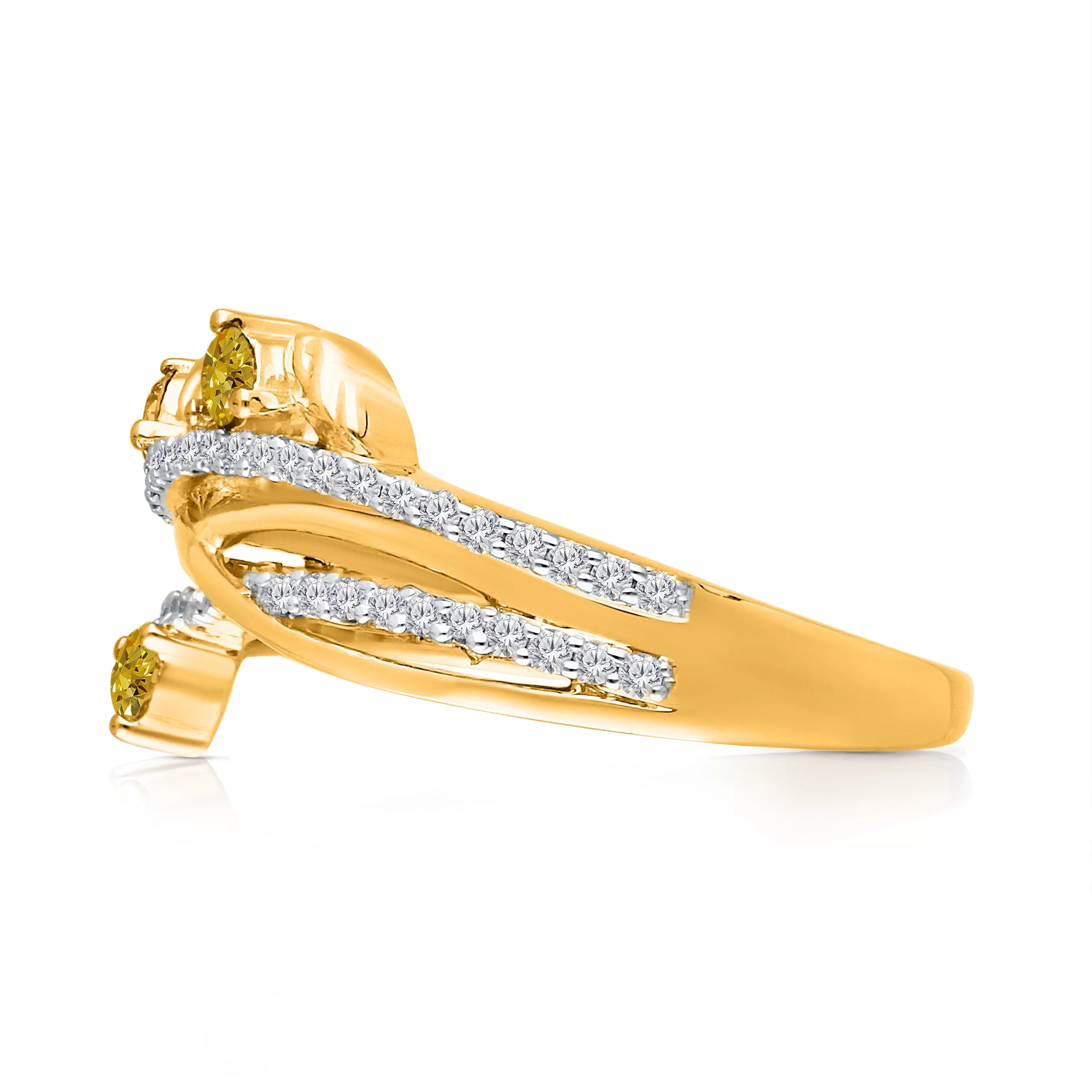 Kallati Eternal Diamond Ring in 14K Two-Tone Gold