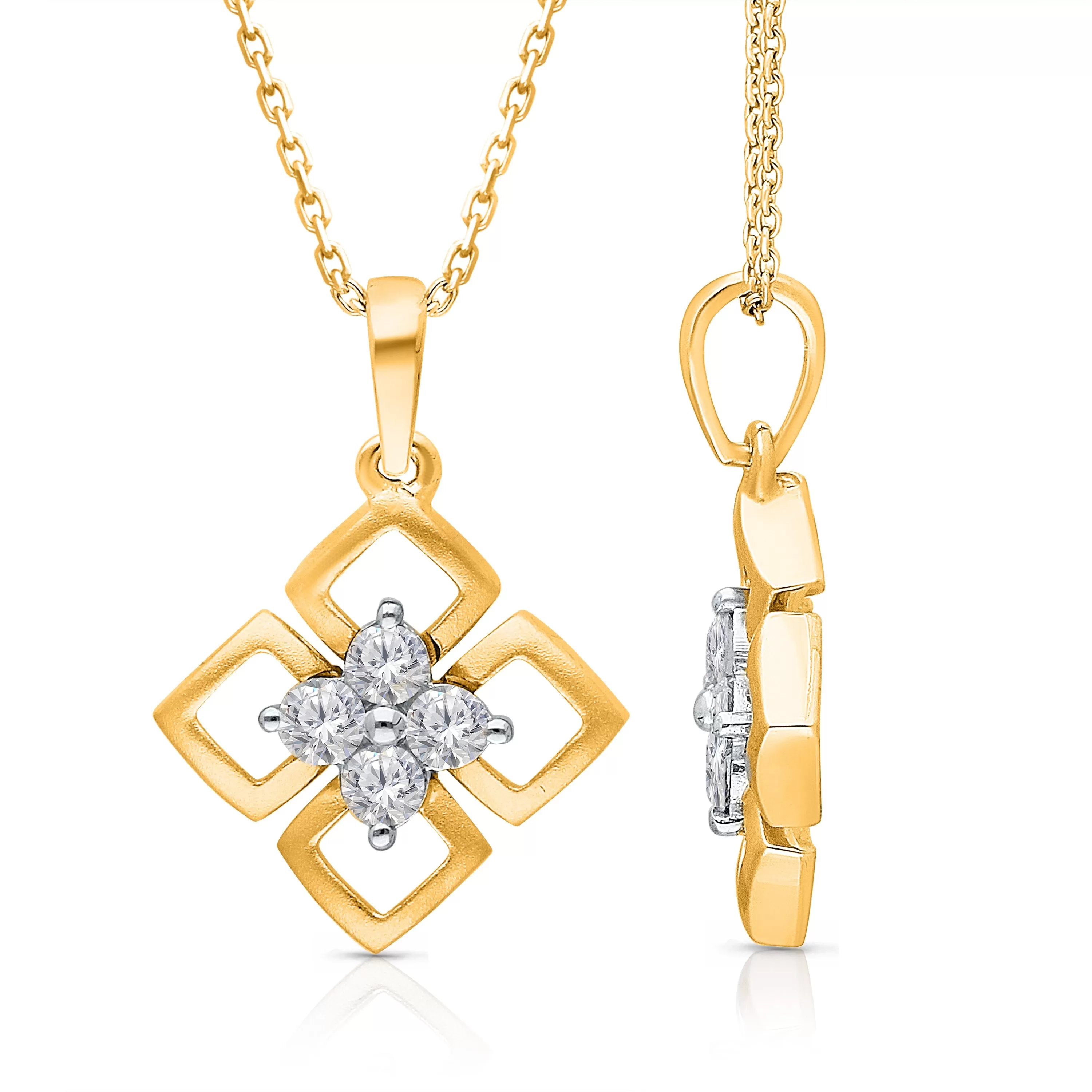 Kallati Eternal Two-Tone Gold Diamond Pendant