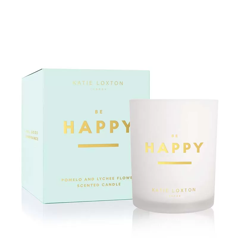 KATIE LOXTON | Be Happy Sentiment Candle