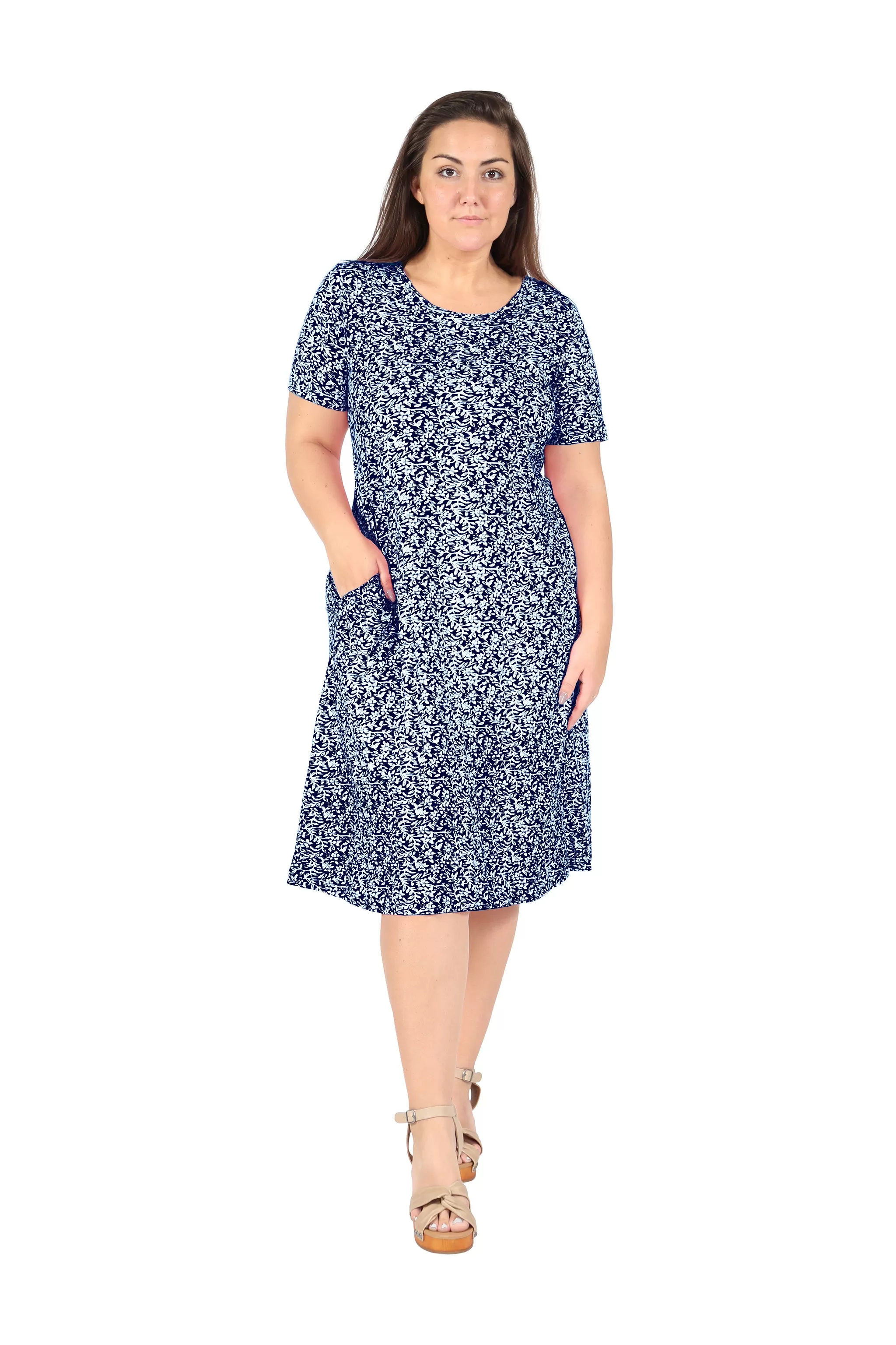 La Cera Plus Size A-Line Knit Dress