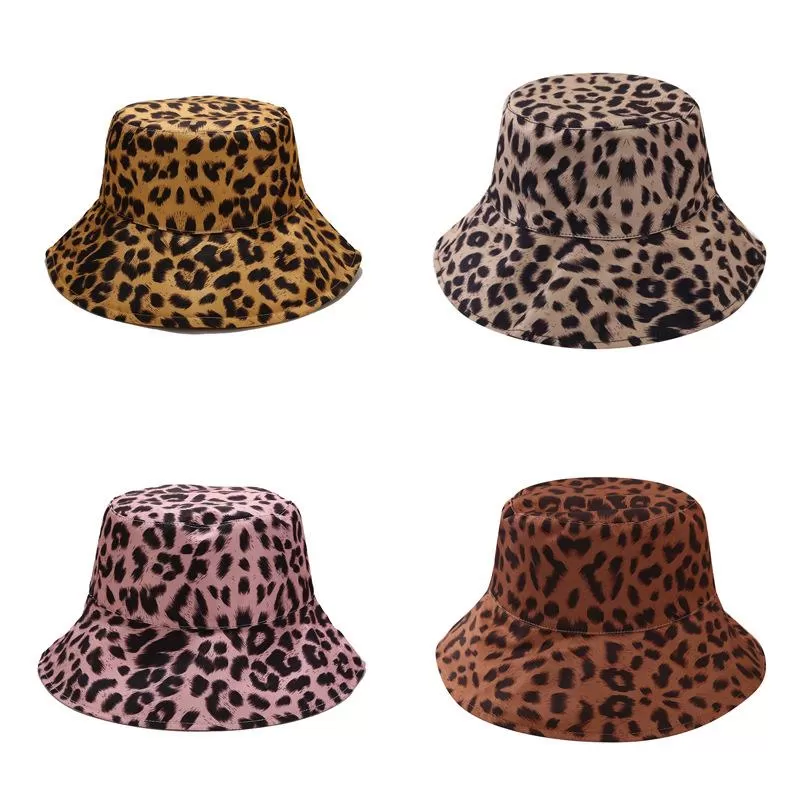 leopard Print Bucket Hat Fisherman Hat