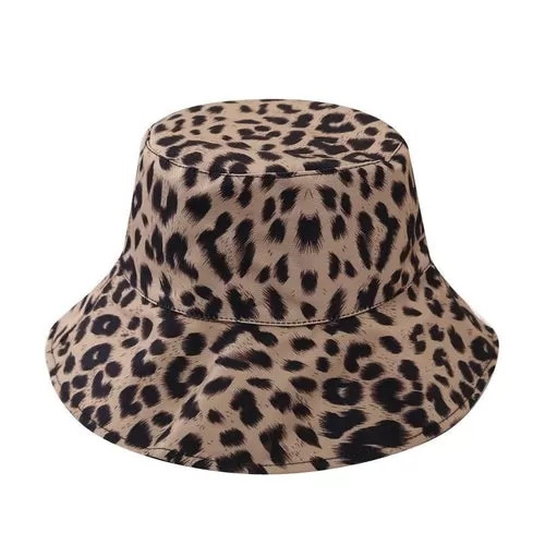 leopard Print Bucket Hat Fisherman Hat