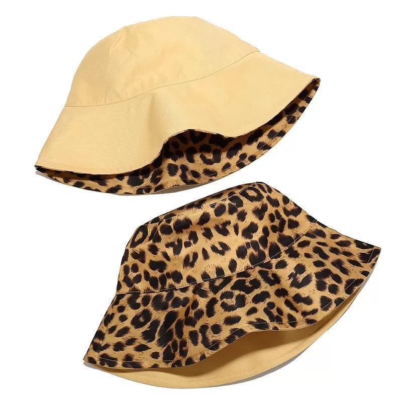 leopard Print Bucket Hat Fisherman Hat