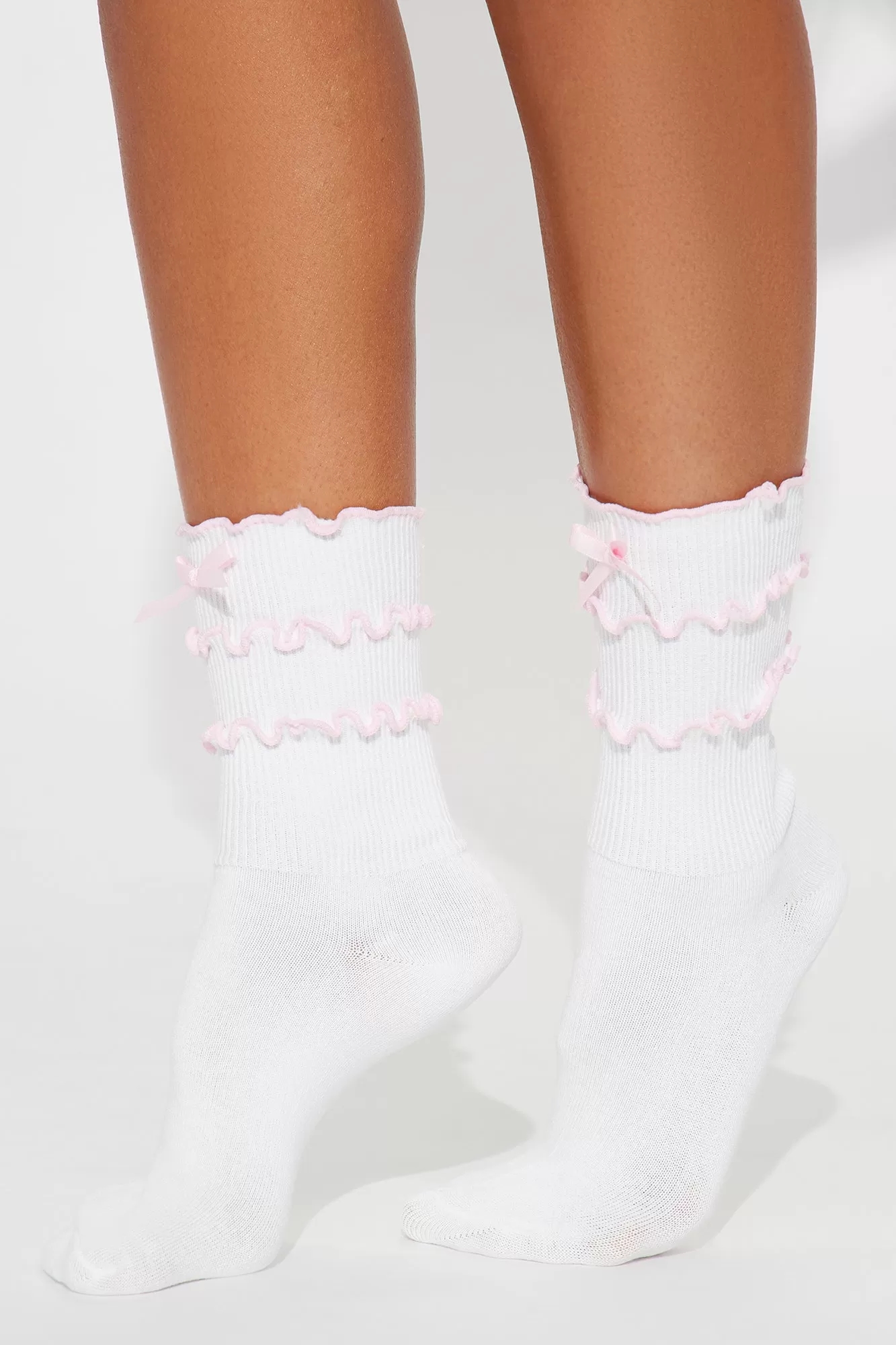 Life's Sweet Socks - White/Pink