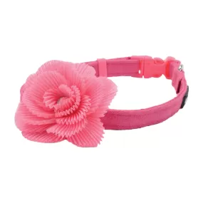 Li'l Pals Microfiber Collar, Pink Flower, Petite Small