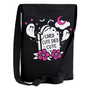 Lived Cute Died Cute Sling Tote Bag