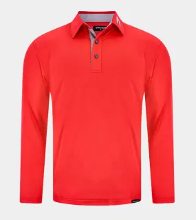 LONG SLEEVE TOUR POLO RED