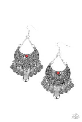 Lunar Allure - Red Earrings