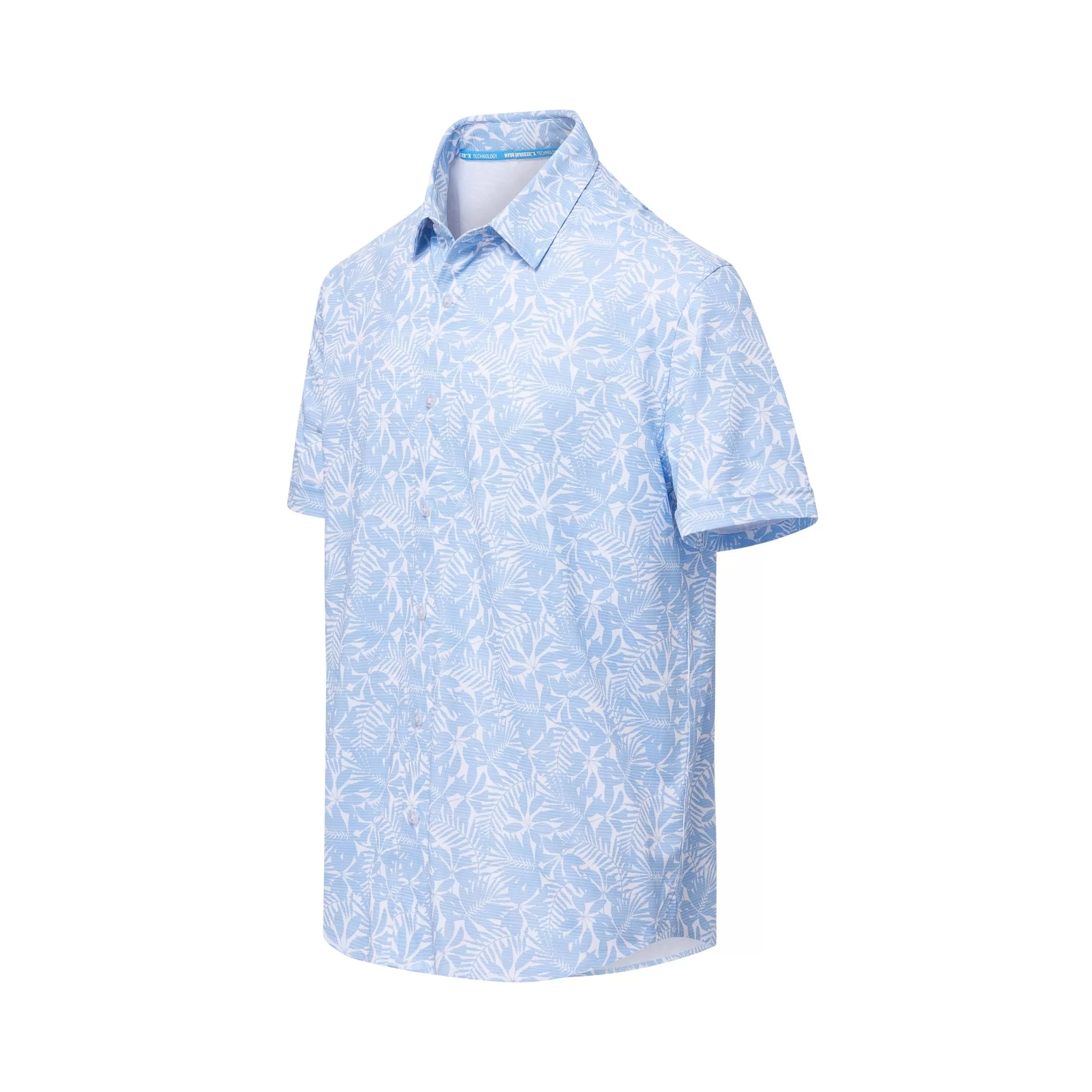 MagnaReady x Arctic Cooling Magnetic Front Polo Short Sleeves in Blue Palm